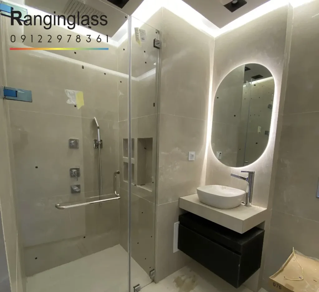 نمونه کابین دوش اجرا شده توسط تیم رنگین گلس