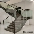 نرده شیشه ای با ابزار مشکی