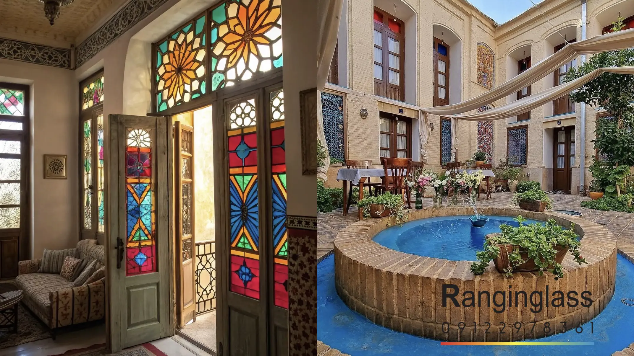 خانه های قدیمی ایران و شیشه رنگی