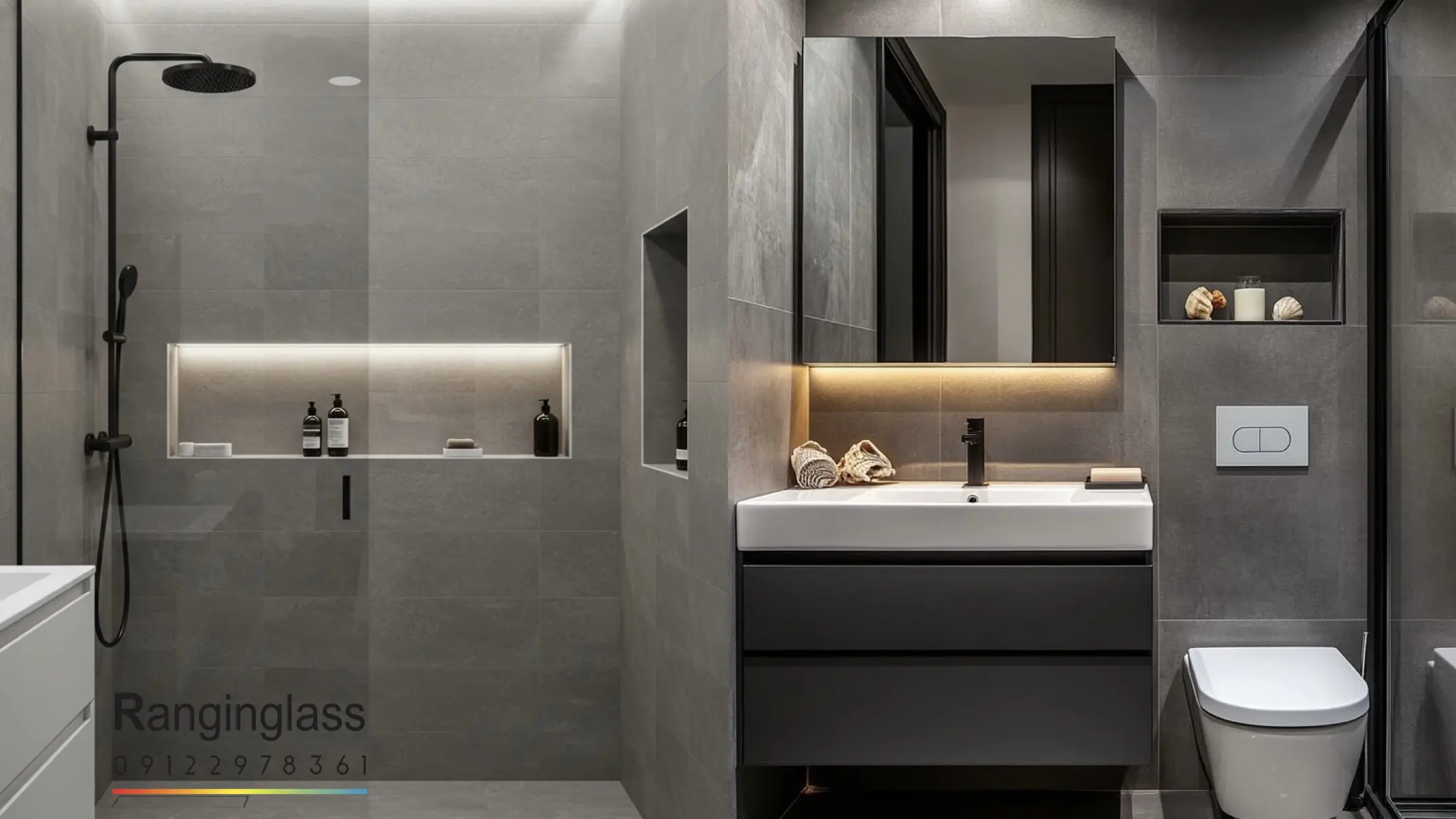 نمونه کابین دوش شیشه ای