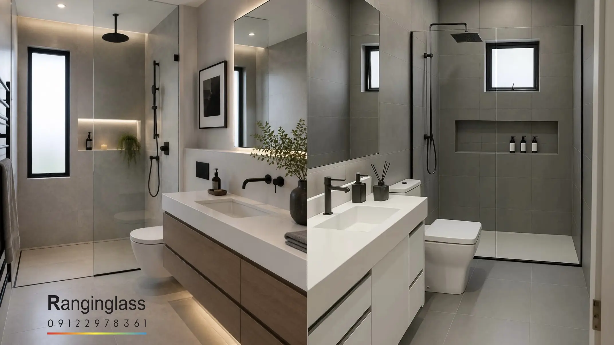 نمونه کابین دوش شیشه ای حمام